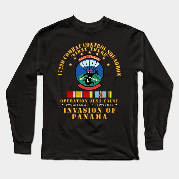 Just Cause - 1722d Combat Control Squadron w Svc Ribbons X 300 Long Sleeve T-Shirt by twix123844